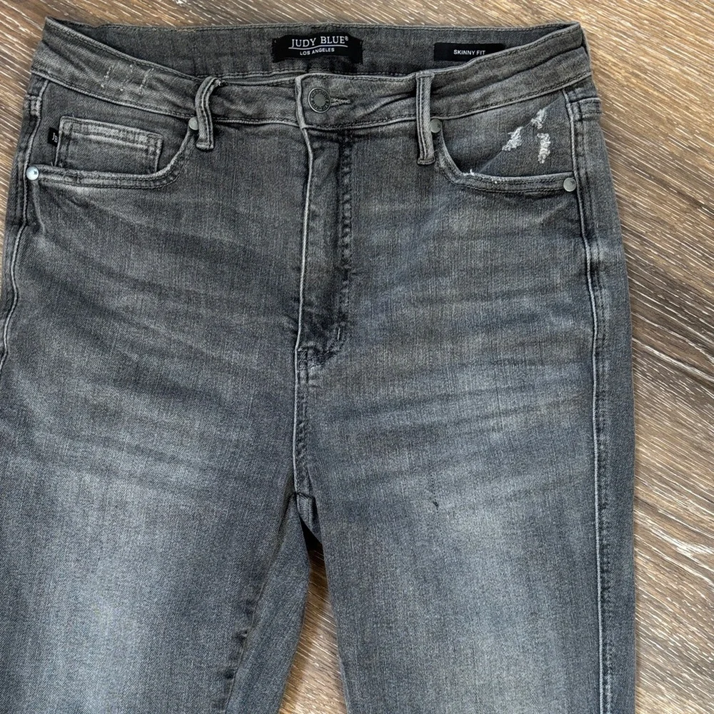 Judy Blue Dark Gray/charcoal  Skinny Jeans size 11 - Picture 2 of 7